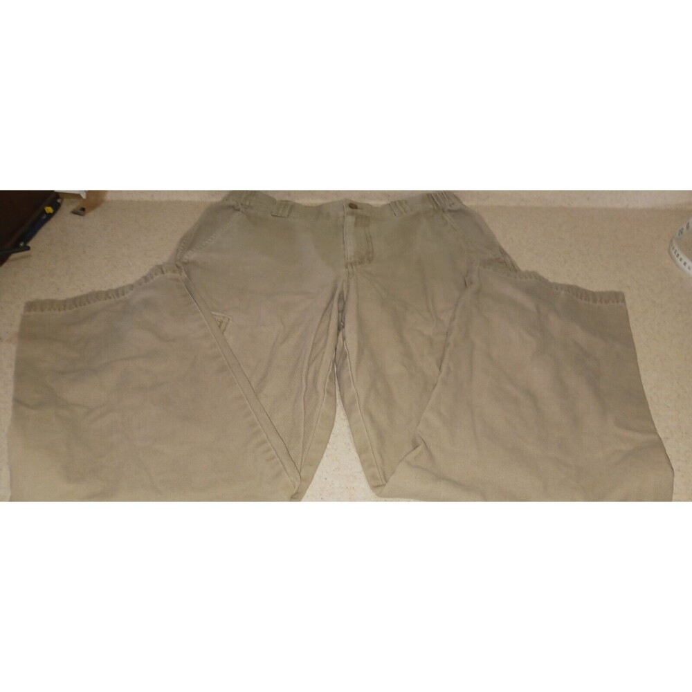 LL Bean Cargo Pants Mens 30x29 Tan Khaki Straight Pockets 71341 Comfort Waist